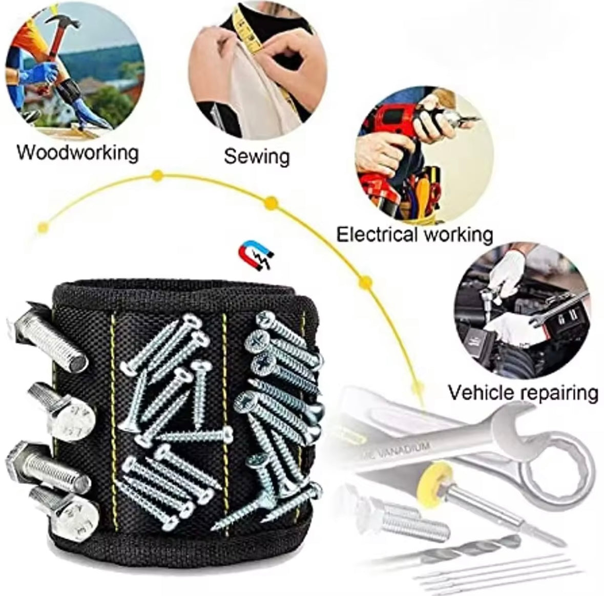 Bolt Grip Magnetic Wristband